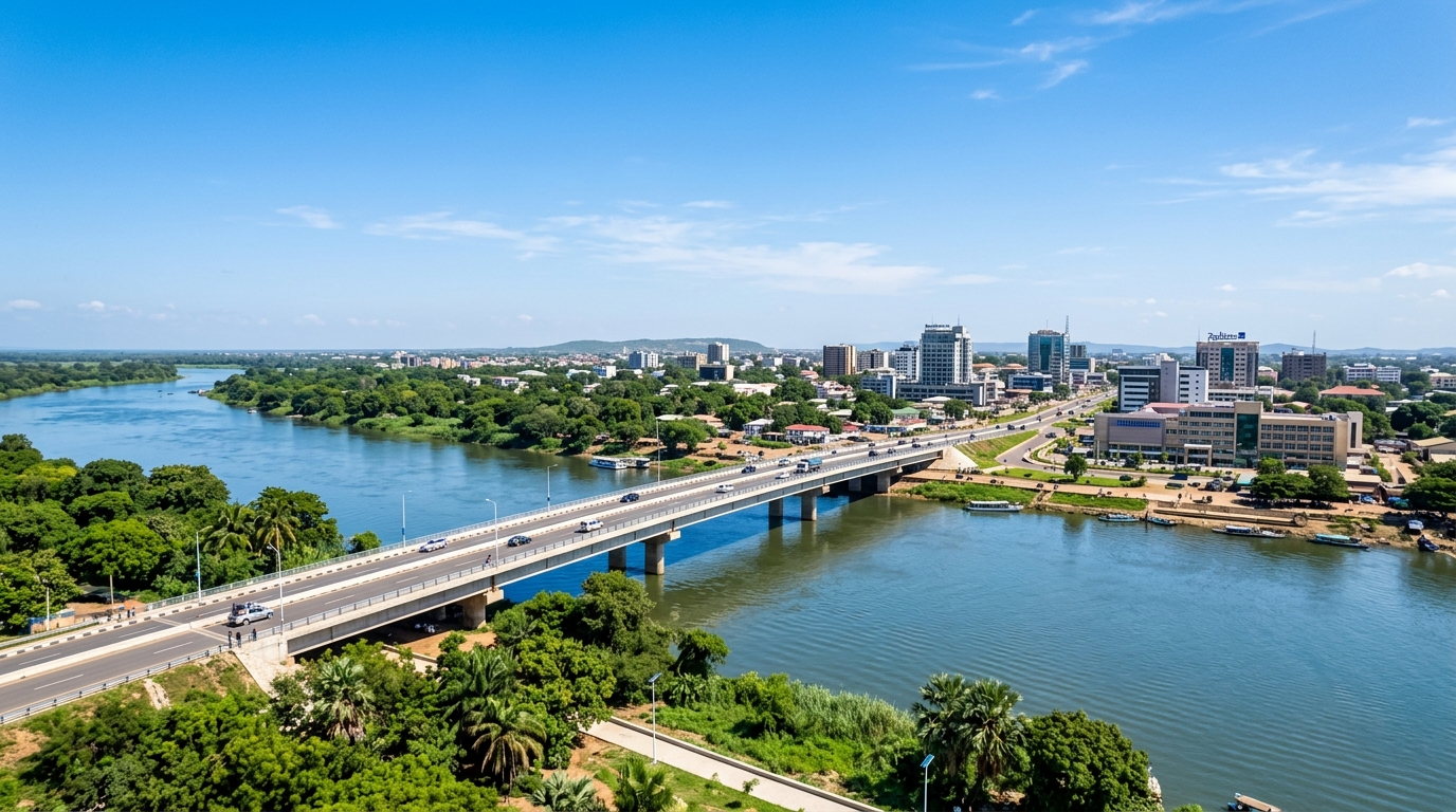 Juba Skyline and White Nile River, South Sudan